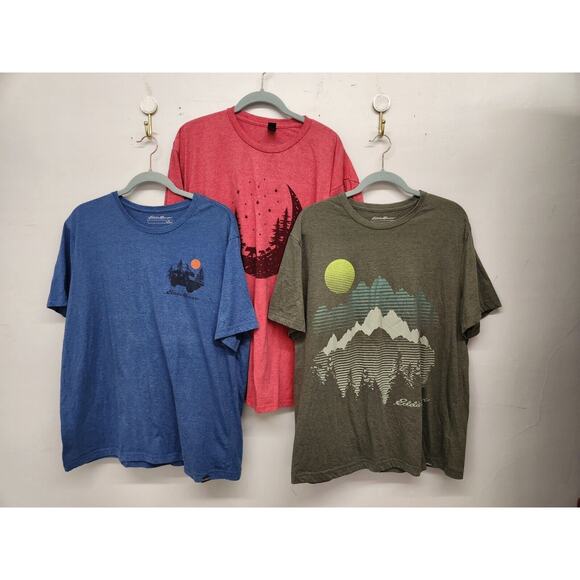 2 Eddie Bauer 1 Softstyle XL Short Sleeve Graphic Tee Jeep Mountain Outdoors - Picture 1 of 14